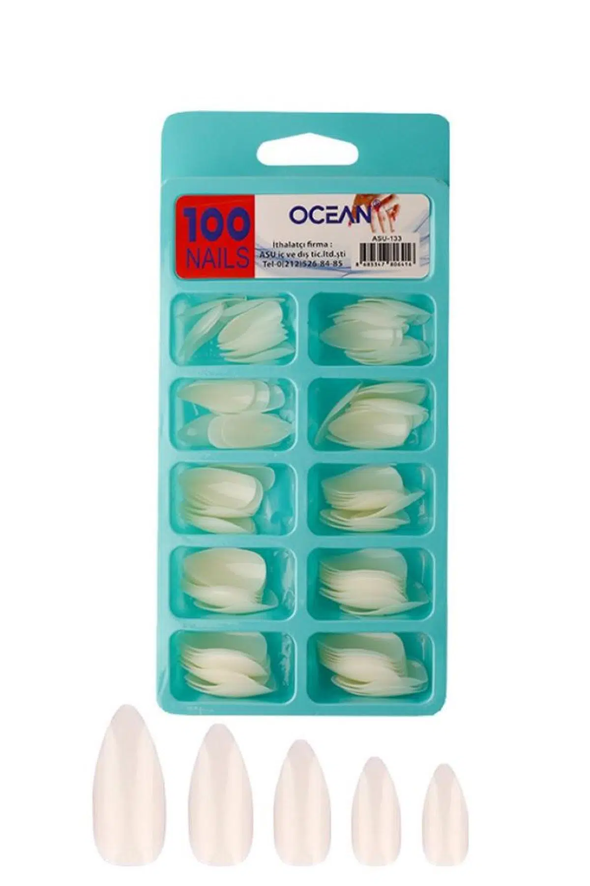 Ocean 100'lü Badem Tırnak Nail Mat ASU-133