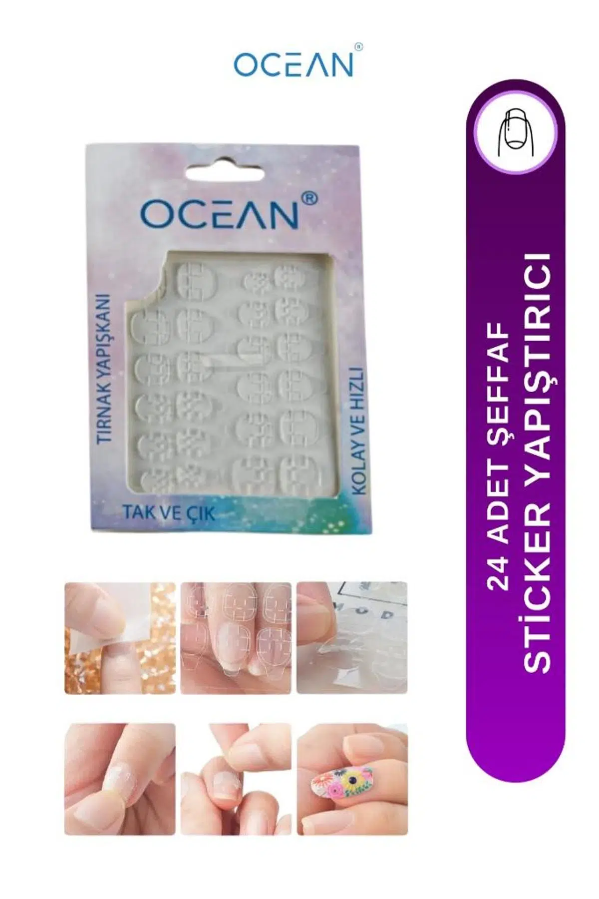 Ocean Kolay ve Hızlı Tırnak Sticker Yapışkanı 24'lü ASU-189C