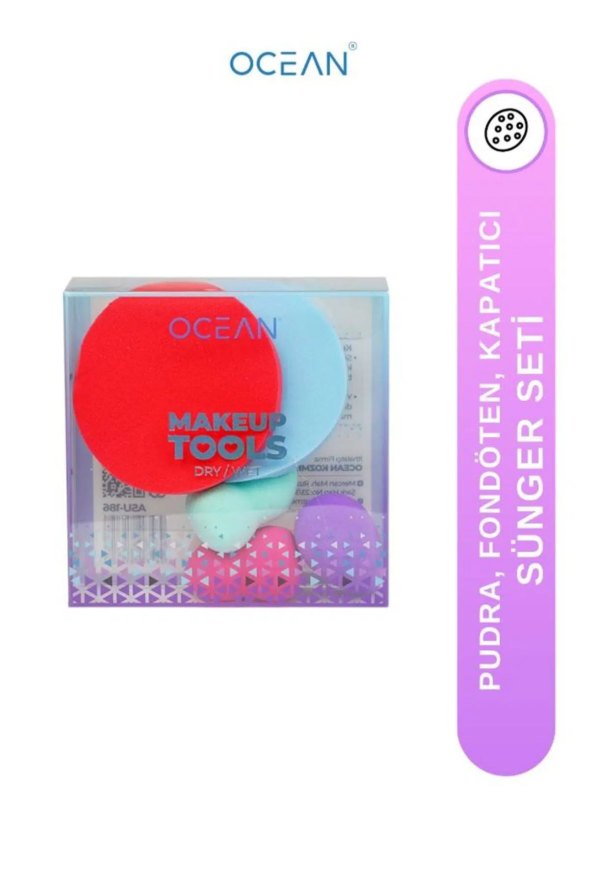 Ocean Makyaj Süngeri 2+3'lü Paket Karışık Renk ASU-186