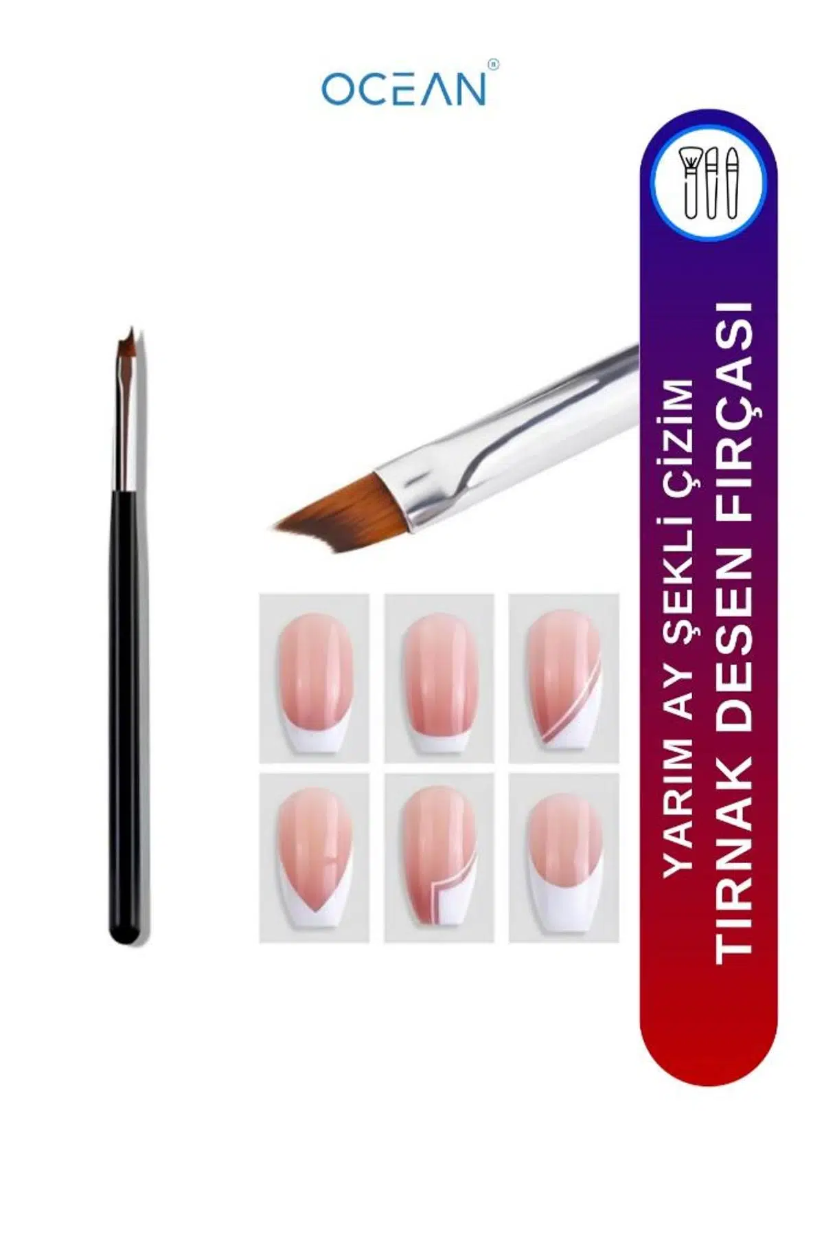 Ocean Nail Art Tırnak Kenar Temizleme ve Düzeltme Fırçası EBAY-116