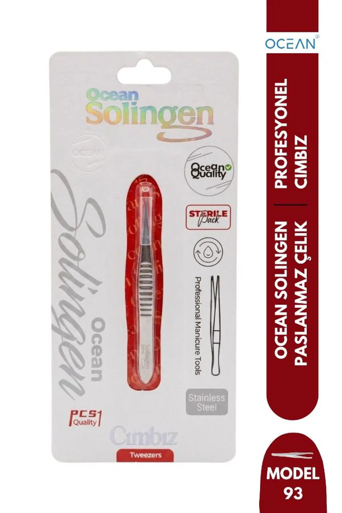 Ocean Solingen Cımbız Metal Çok İnce Uçlu ASU-93