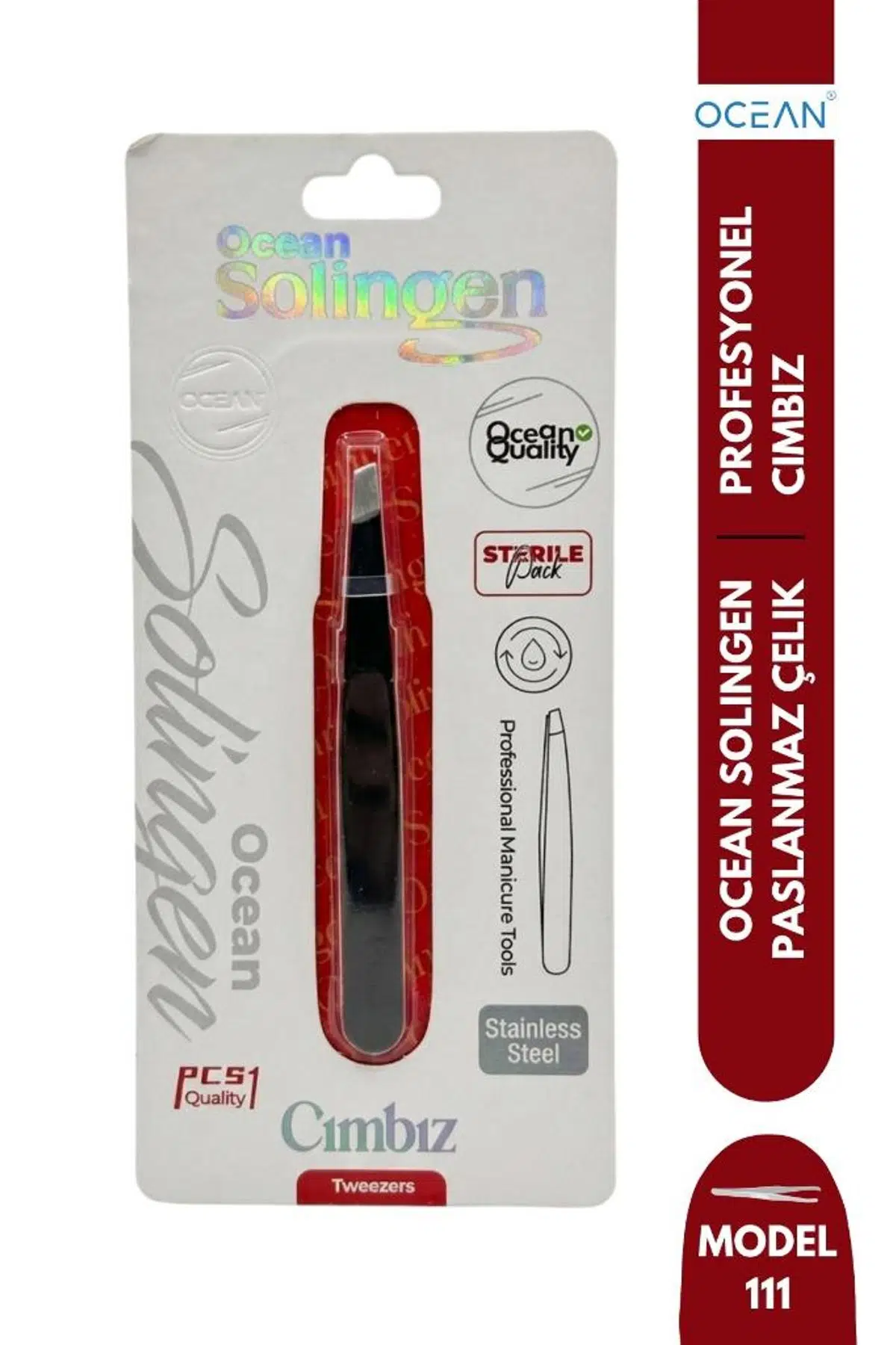 Ocean Solingen Cımbız Siyah Gövde Eğik Ağız ASU-111