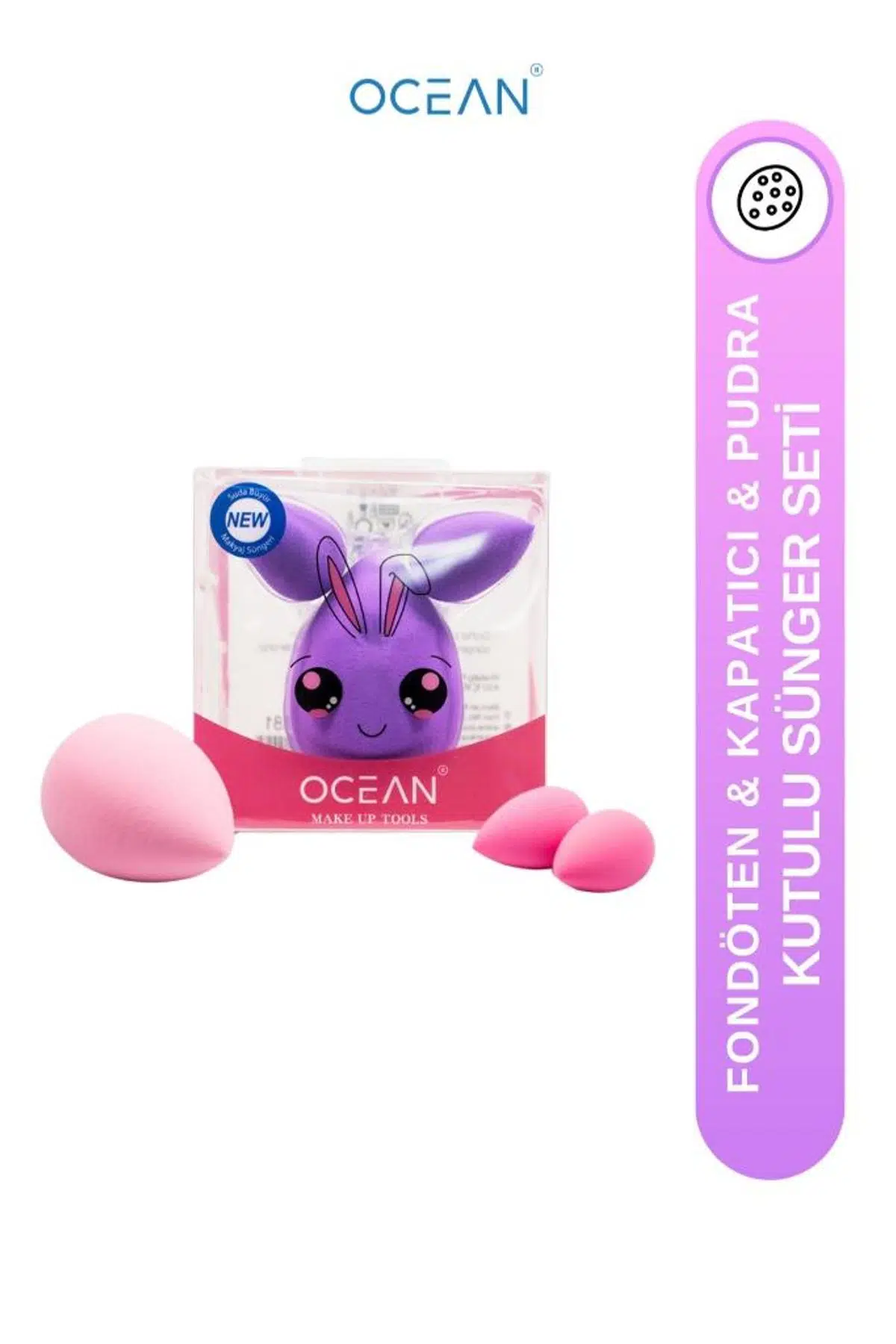 Ocean Suda Büyüyen Tavşan Tipli Makyaj Süngeri Karışık Renk ASU-181