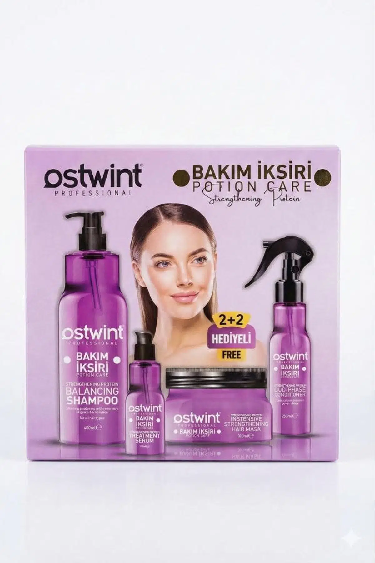 Ostwint Care Premium 4'lü 1200 Ml Komple Saç Bakım Seti Protein - Strengthing