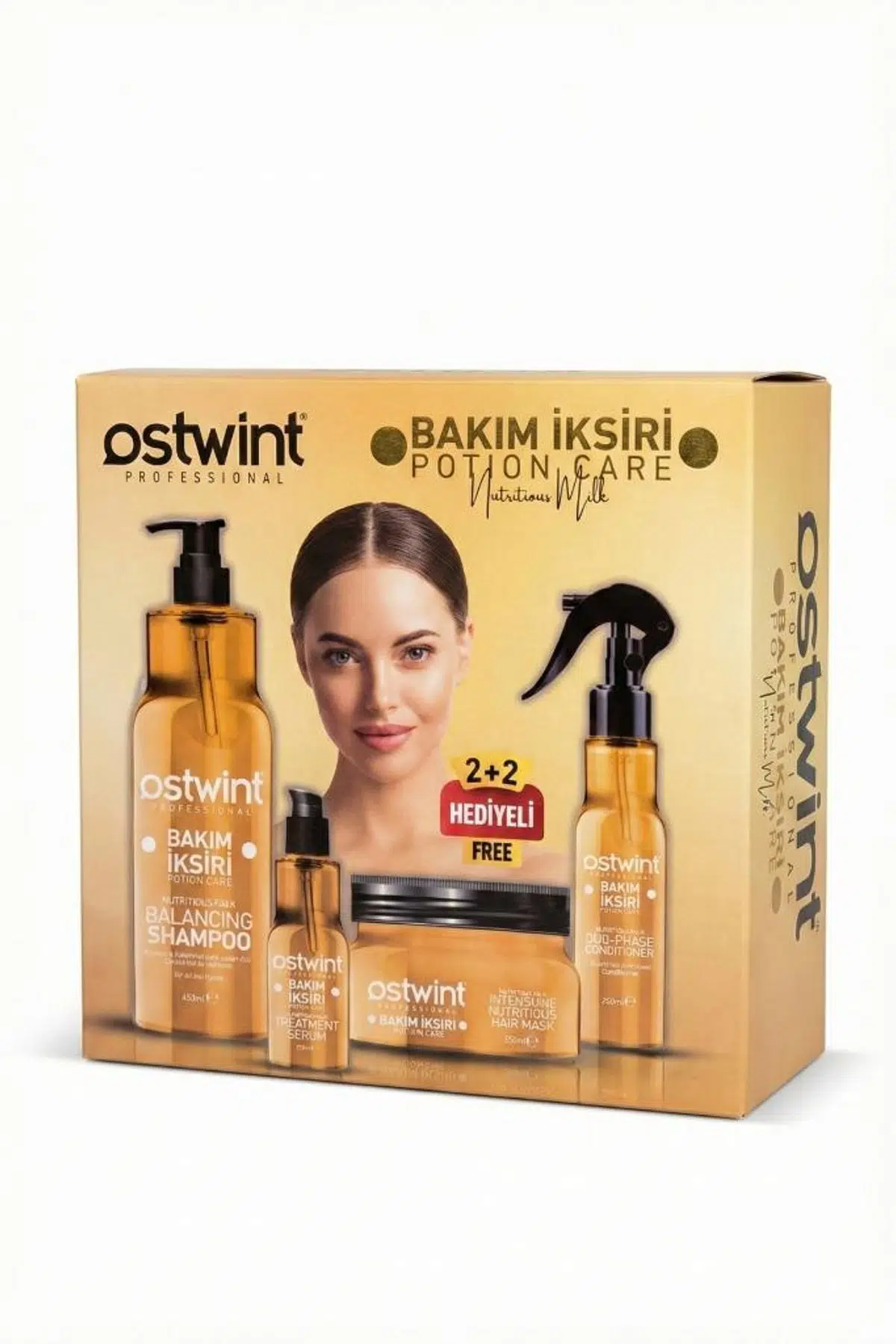 Ostwint Care Premium 4'lü 1200 Ml Komple Saç Bakım Seti Süt - Nutritious Milk