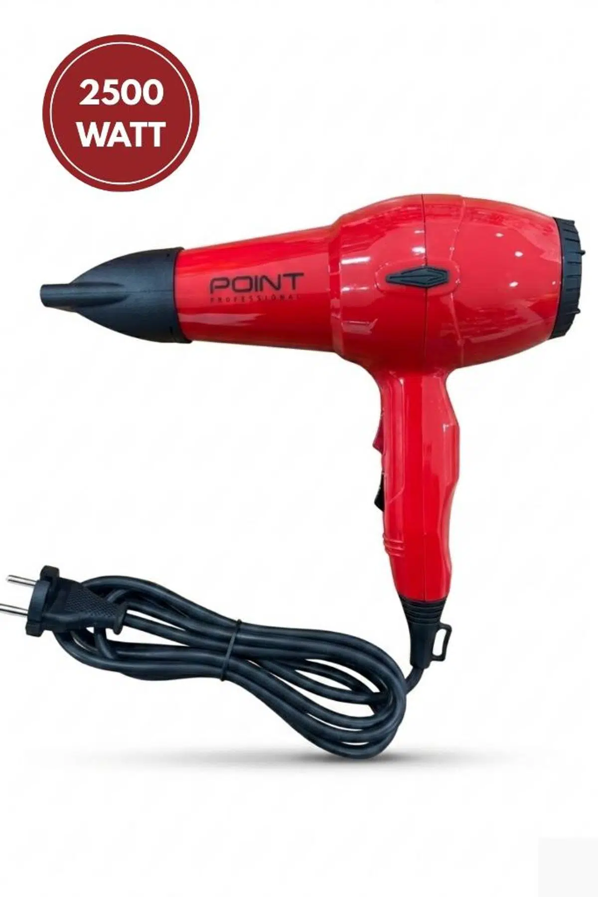 Point Blow Dryer Tam Profesyonel 2500 Watt AC Motor Fön Makinesi Kırmızı