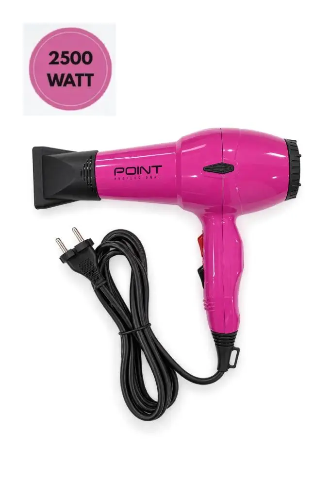 Point Blow Dryer Tam Profesyonel 2500 Watt AC Motor Fön Makinesi Pembe