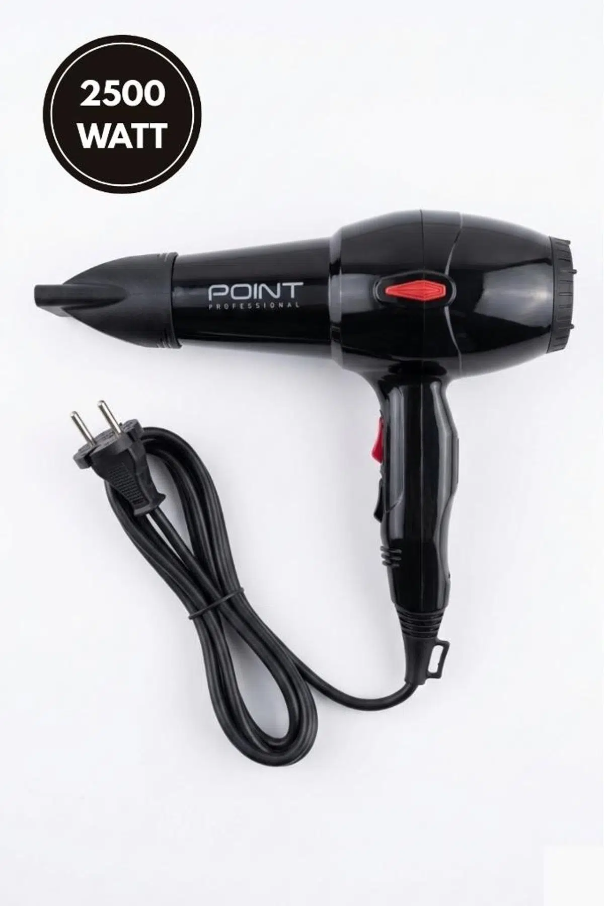 Point Blow Dryer Tam Profesyonel 2500 Watt AC Motor Fön Makinesi Siyah
