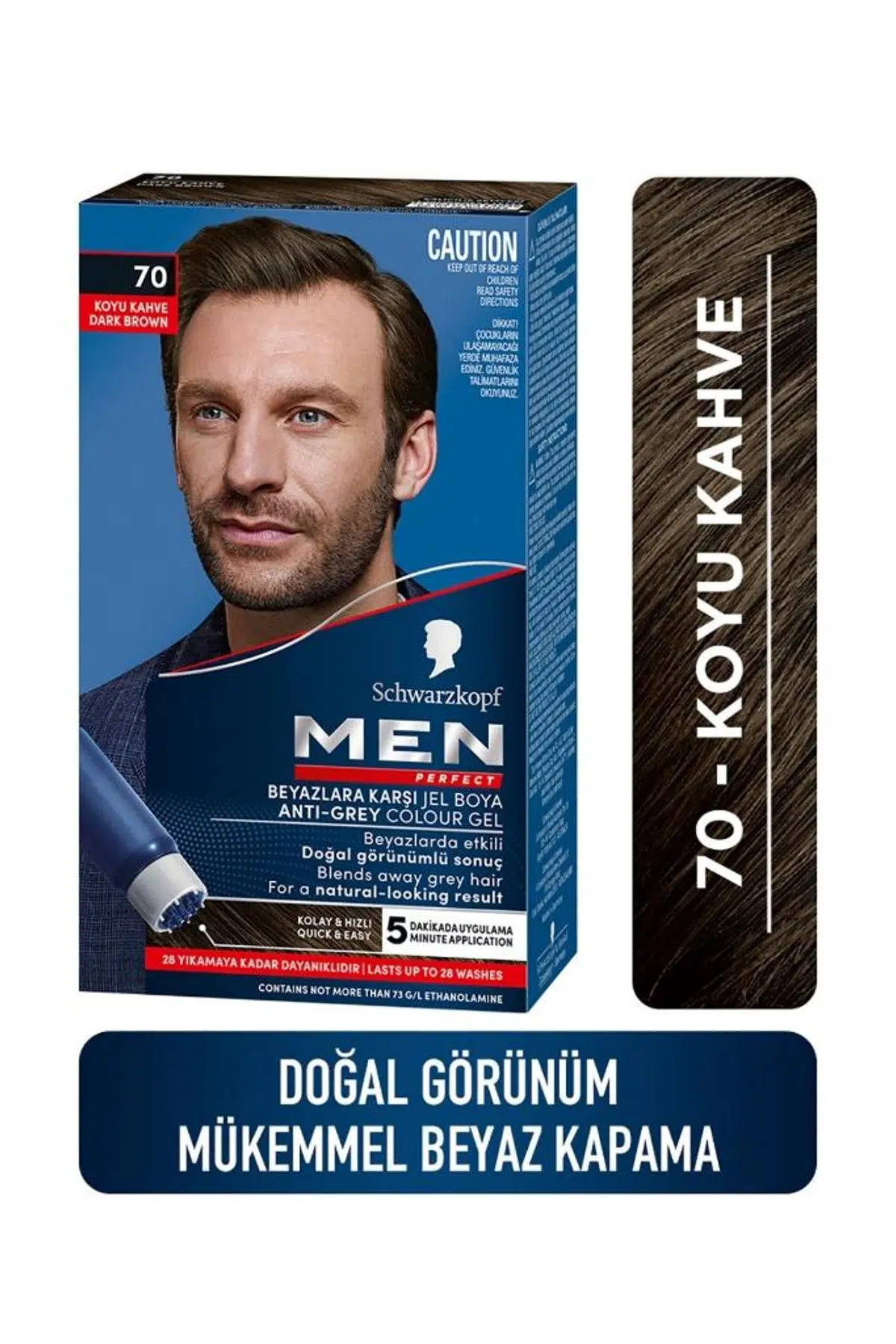 Schwarzkopf Men Perfect Erkek Saç Boyası 70 - Koyu Kahve