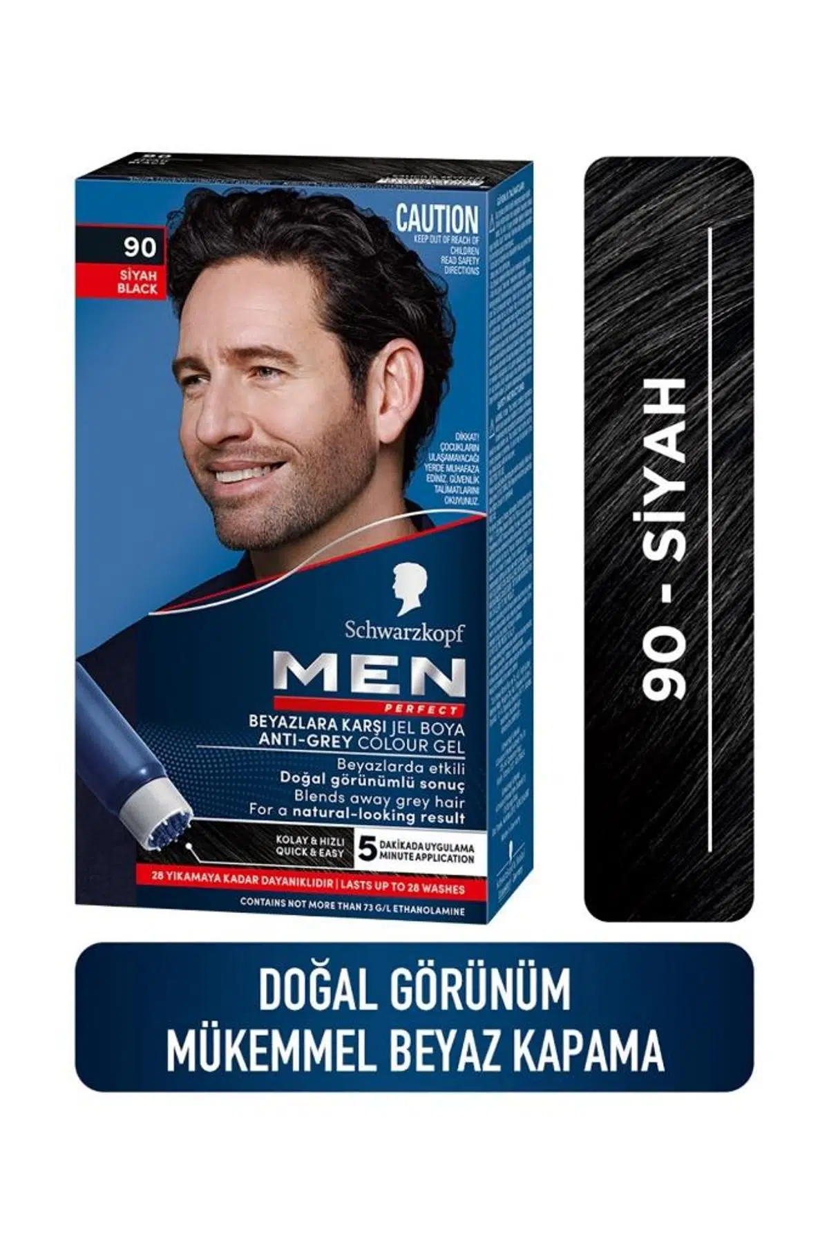 Schwarzkopf Men Perfect Erkek Saç Boyası 90 - Siyah