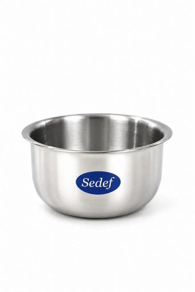 Sedef Premium Kuaför Tıraş Tası Paslanmaz Metal Büyük Boy Krom Kaplama