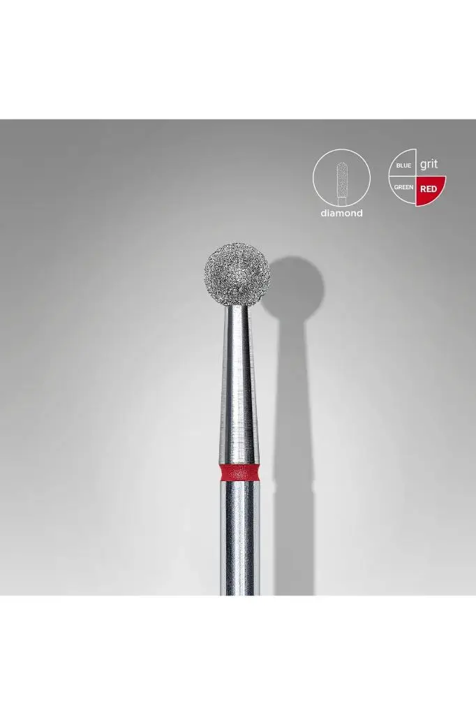 STALEKS Elmas Küre Freze, Kırmızı, Çap 4 Mm FA01R040