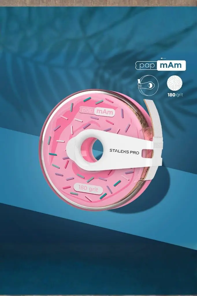 STALEKS Expert Pro Plastik Bobinde Yedek Papmam Beyaz Bant Törpü 180 Grit ATC-180w