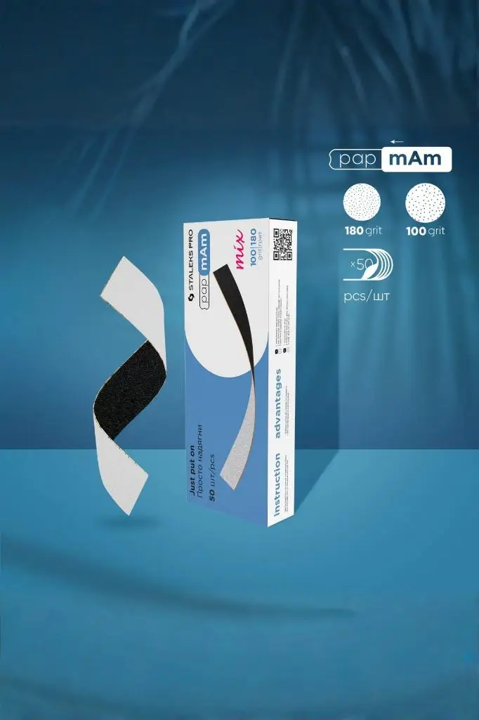 STALEKS Expert Yedek Papmam Mix Çift Taraflı Törpüler, 100/180 Grit (50 Adet) DFCEMix-22-100/180