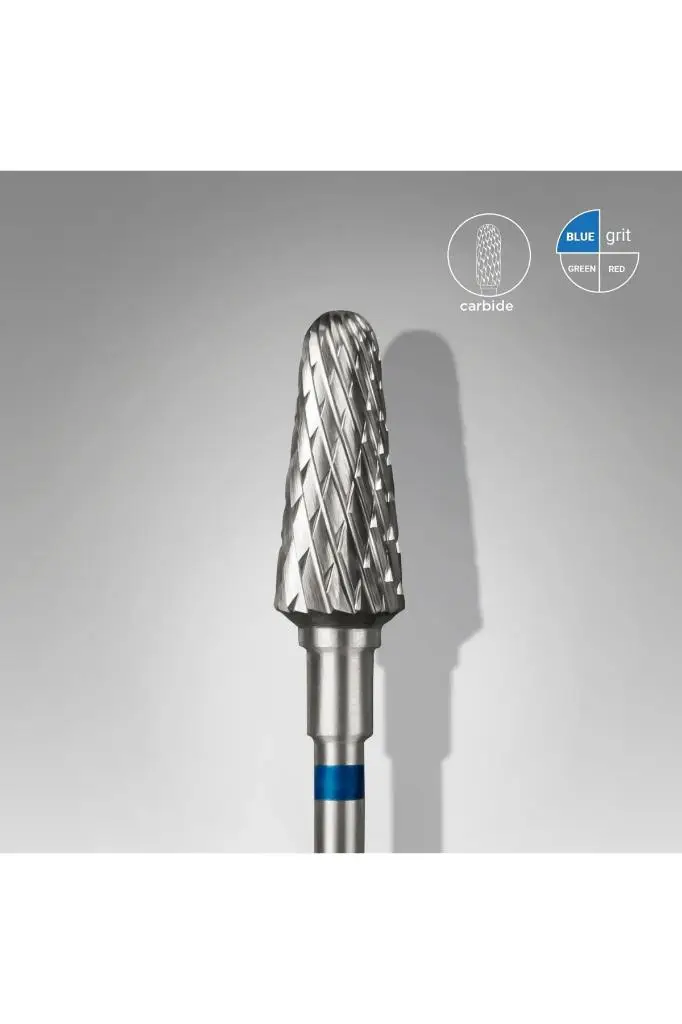 STALEKS Sert Alaşım Kesik Koni Freze, Mavi, Çap 6 Mm / Çalışma Kısmı 14 Mm, Adet FT70B060/14